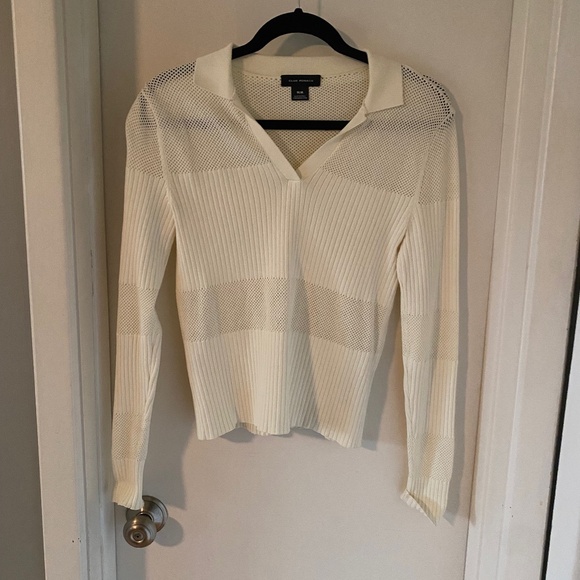 Club Monaco light weight sweater, cream, M, EUC - Picture 1 of 4